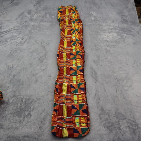 Lapogee Dress Womens 2X Orange Casual Half Bell Sleeve A-Line Scarf Set - Picture 15 of 16